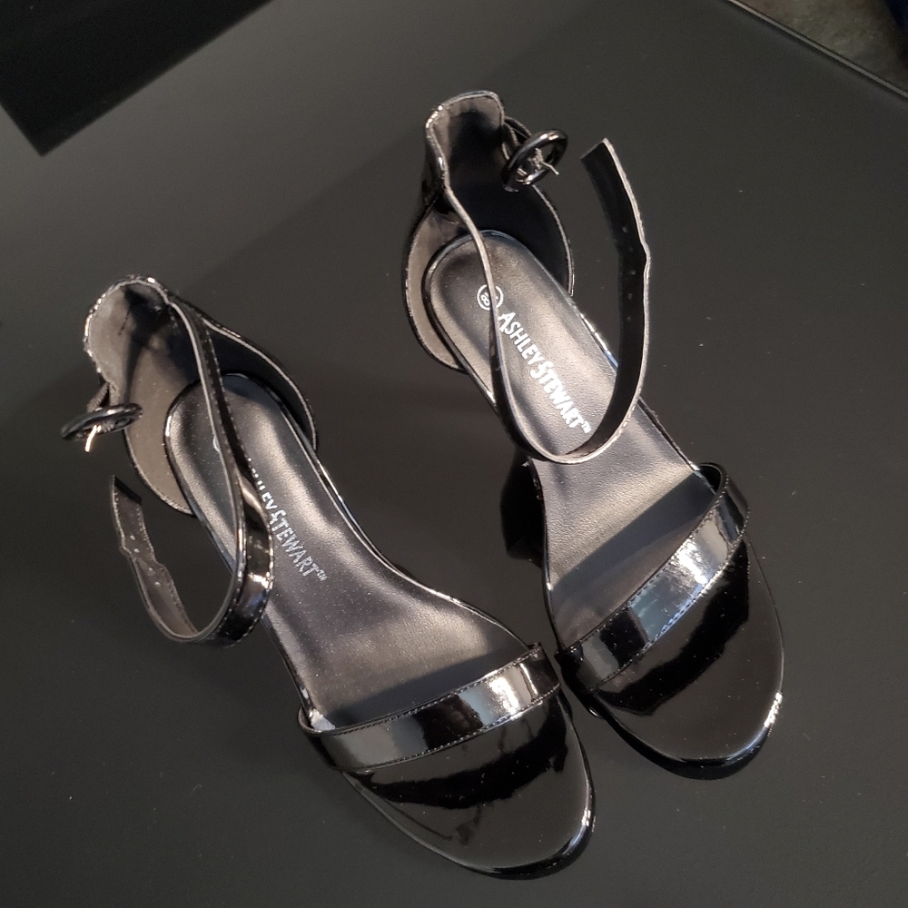 Ashley Stewart Patent Leather Strappy Heels